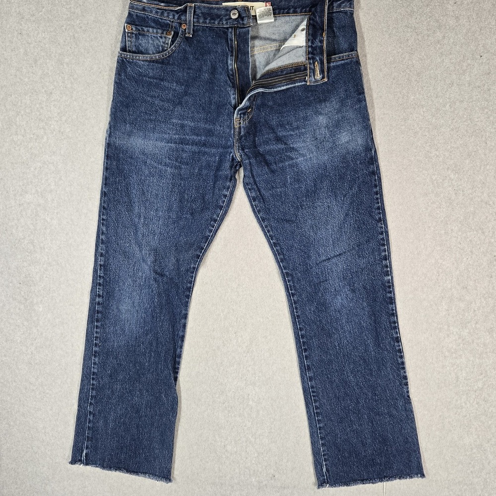 VINTAGE Levi's 517 Men Jeans 34X36 Blue Denim Bootcut Made in USA 30 Inseam READ